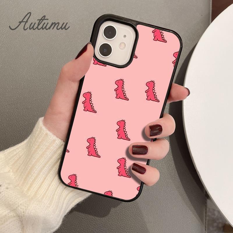 Милый чехол для телефона с динозавром для iPhone 11 12 13 14 Pro Max mini X XR XS SE 2020 5 6S 7 8 Plus Samsung Galaxy S21 S22 Чехол-накладка