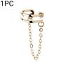 Diamond Sparkling Personalized Doublelayer Chain Cold Style Ear Clip Women Men
