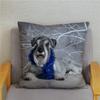 Наволочка для домашней спальни с милым принтом шнауцера, декор для подушки