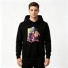 Men's Casual Print Pullover Hoodie, Anime Saiyan Character Pattern Long Sleeve Sweatshirt
