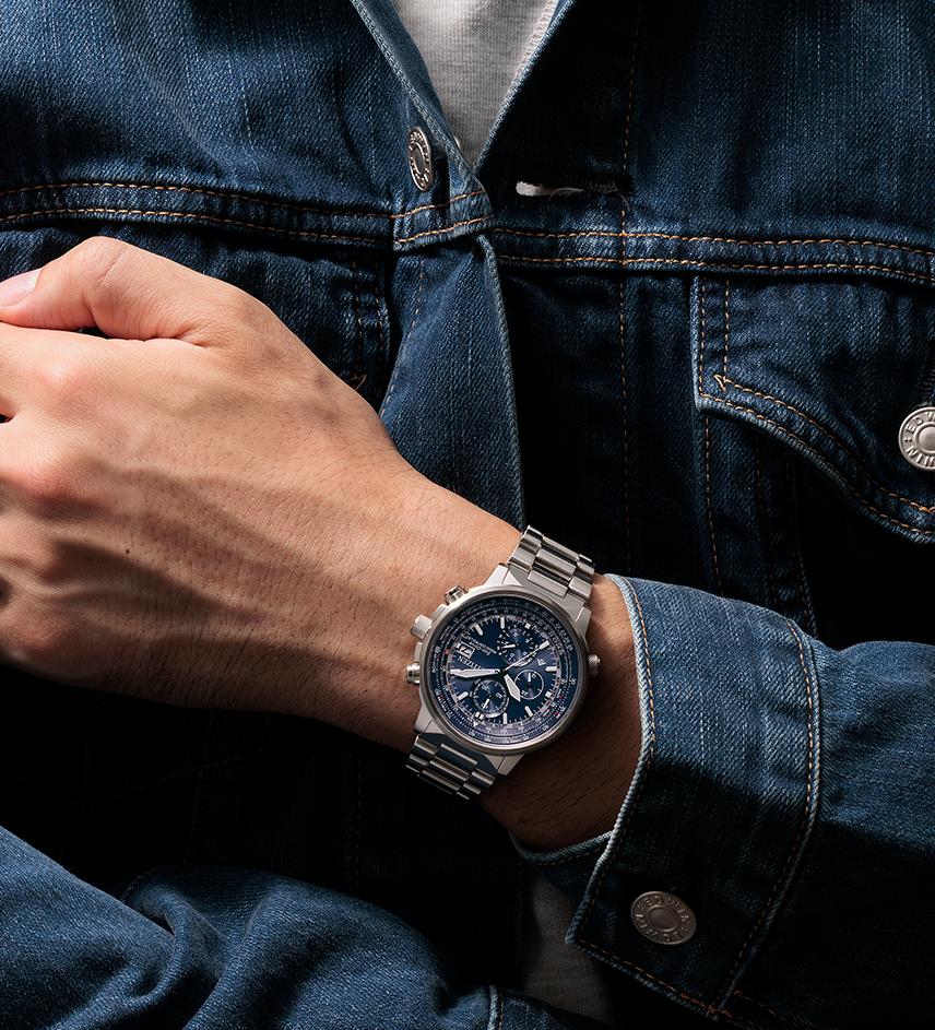 Citizen Мужские часы Promaster Sky Series с радиоконтролем, корпус из нержавеющей стали, AT8300-58L