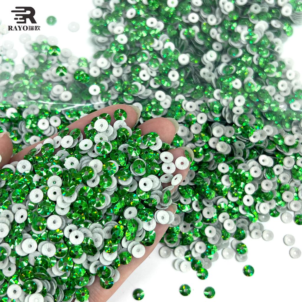 JPStrass , Silver Sequin Iridescent Spangles Flat Beads for Crafts, Sewing, Sequin Slime, Wedding Decoration