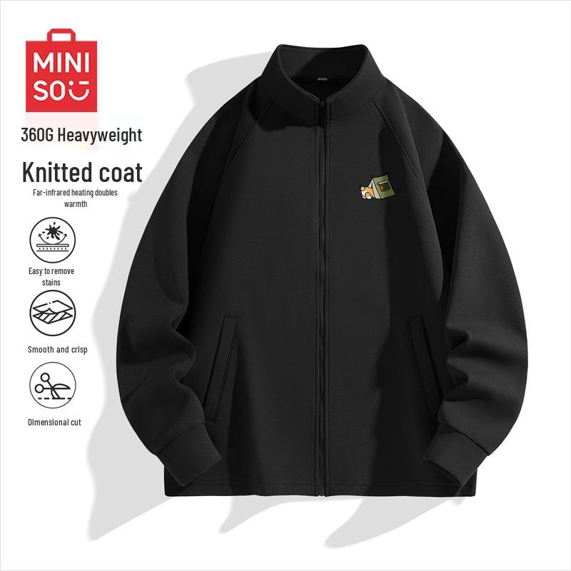 MINISO Мужская повседневная куртка тяжелого веса со стойкой