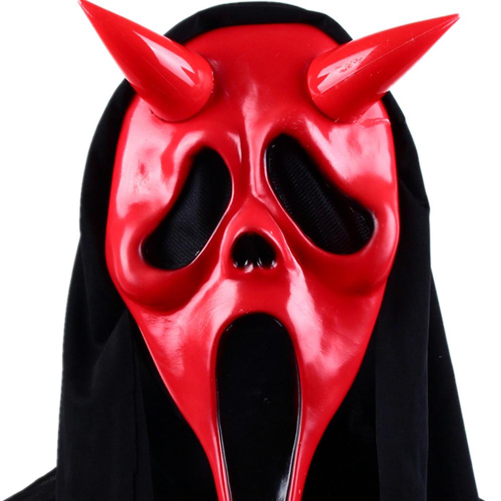 Ghost Face Devil Scream Horror Mask for Outdoor Costume and Creepy Cosplay Prop