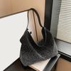 New Fashion Retro Design Tote Bag Shiny Rhinestone Shoulder Handbag Women Elegant Casual Large Capacity Underarm Purse