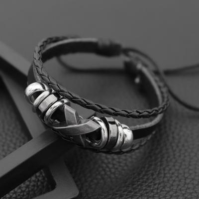 Модный бисерный поп-х креативный мужской кожаный браслет в стиле панк с буквами, аксессуары для браслета