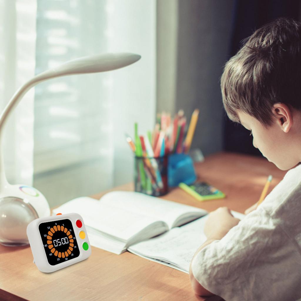 Plastic 60 Minutes Digital Timer For Classroom Learning Task LED Display Visual Timer Students Time Management Tool