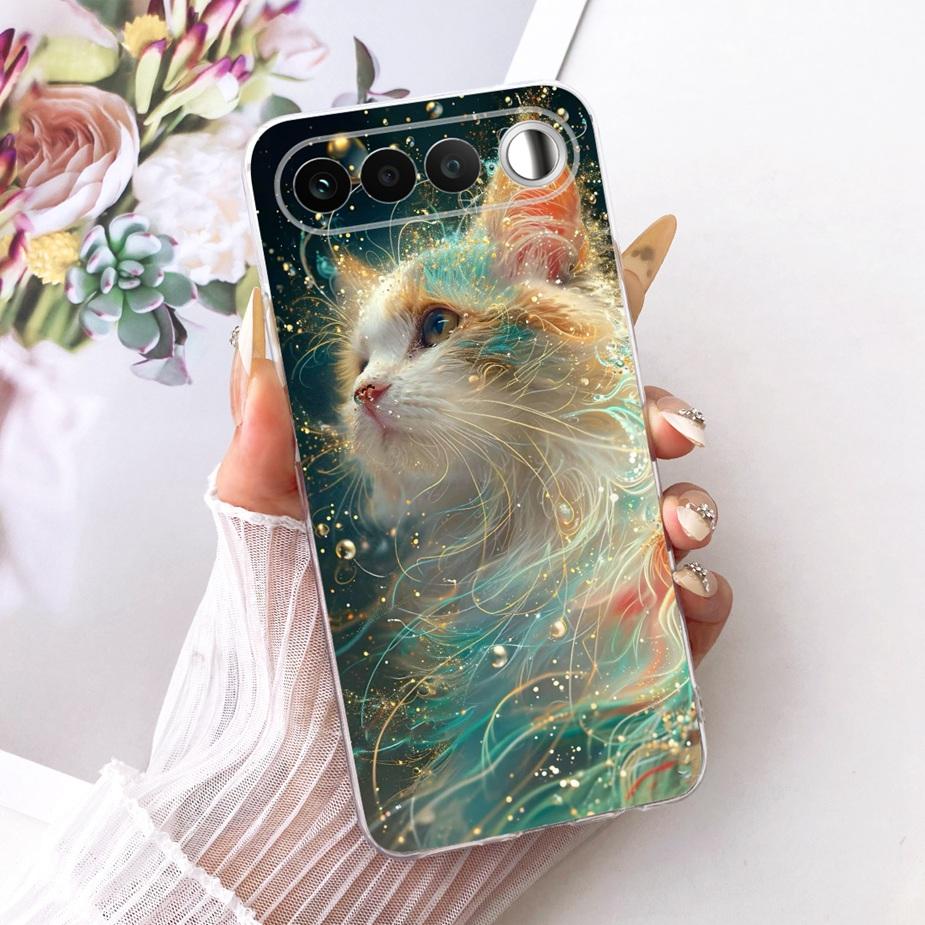 Чехол для Realme 16 5G RMX5171 Милый Кот Модный Расписной Чехол Мягкий Силиконовый Защитный Чехол Для Realme 16 Realme16 5G Чехол для Телефона