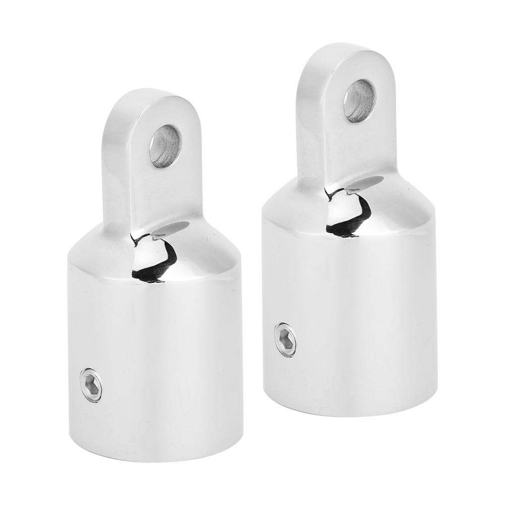 2pcs Stainless Steel Top Eye End Slide Cap 22mm 0.9in Hardware Accessories for Marine Boat