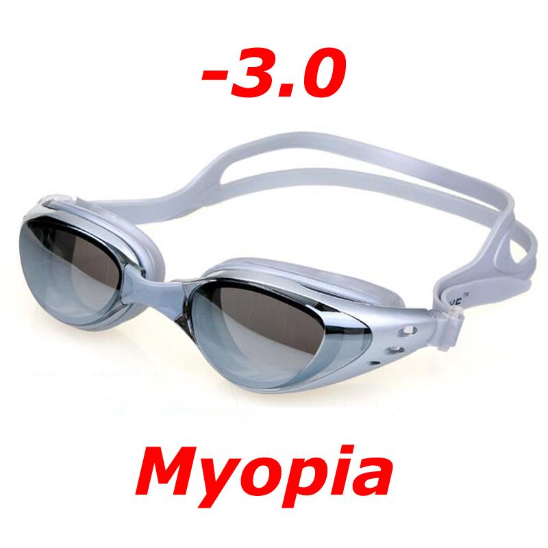 Plating Myopia Swim Goggles Professional Waterproof Anti Fog UV Shield Eyewear Swimming Pool Water Sports Glasses for Men Women