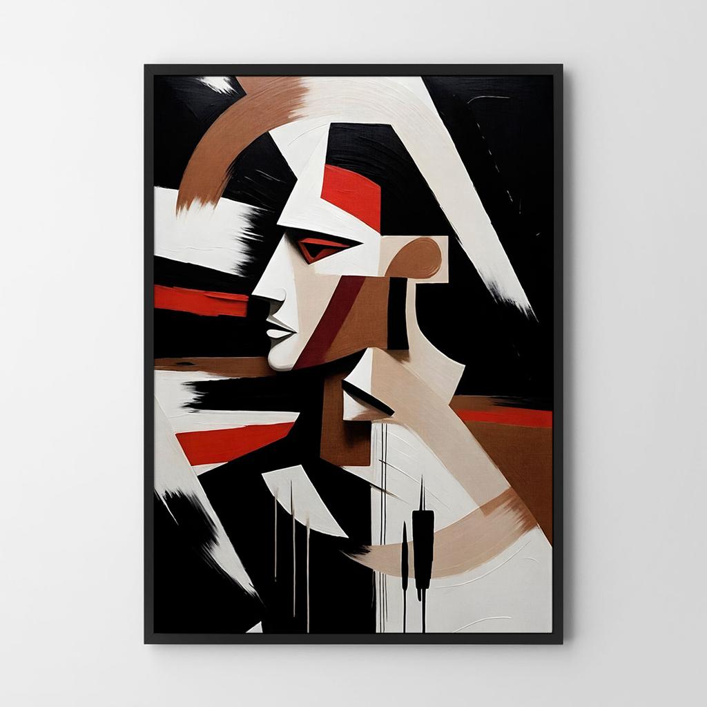 Plakat abstrakcja portret
