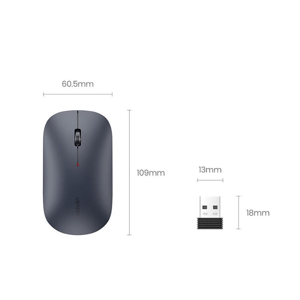 Ugreen MU001 Ergonomic USB Wireless Mouse – Green Finish