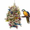 Corn Husk Parrot Wooden Knots Chewing Toys Bite Resistant Bird Hanging Bite Wooden Blocks Grinding