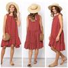 Women Chiffon Beach Loose Dress Backless V-Neck Transparent Sexy Dress Female Plus Size Tops Dress