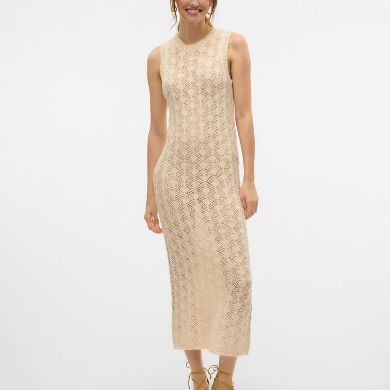 Длинное платье без рукавов с вышивкой Verena для женщин VERO MODA