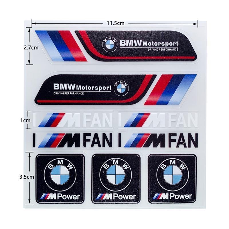 BBJT8 Car Decoration Strip Trunk Sticker Decals Decal For Bmw M Power Performance Logo E28 E30 E34 E36 E46 E60 E90 F84 F87 X1 X3 X5 X6