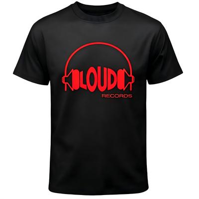 Loud Records Headphones Logo Black T-Shirt