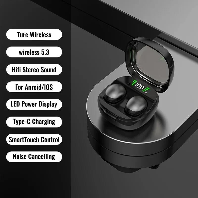 Невидимые Мини-наушники Bluetooth 5.3 Беспроводные Гарнитуры Hi-Fi Стерео Шумоподавление Водонепроницаемые Наушники для Xiaomi