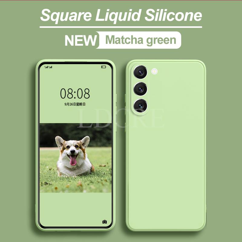 For Samsung Galaxy S24 Case Liquid Silicone Coque Samsung S24 FE S23 FE S22 Plus Ultra S21 S23 Cover TPU Fundas Protective Case