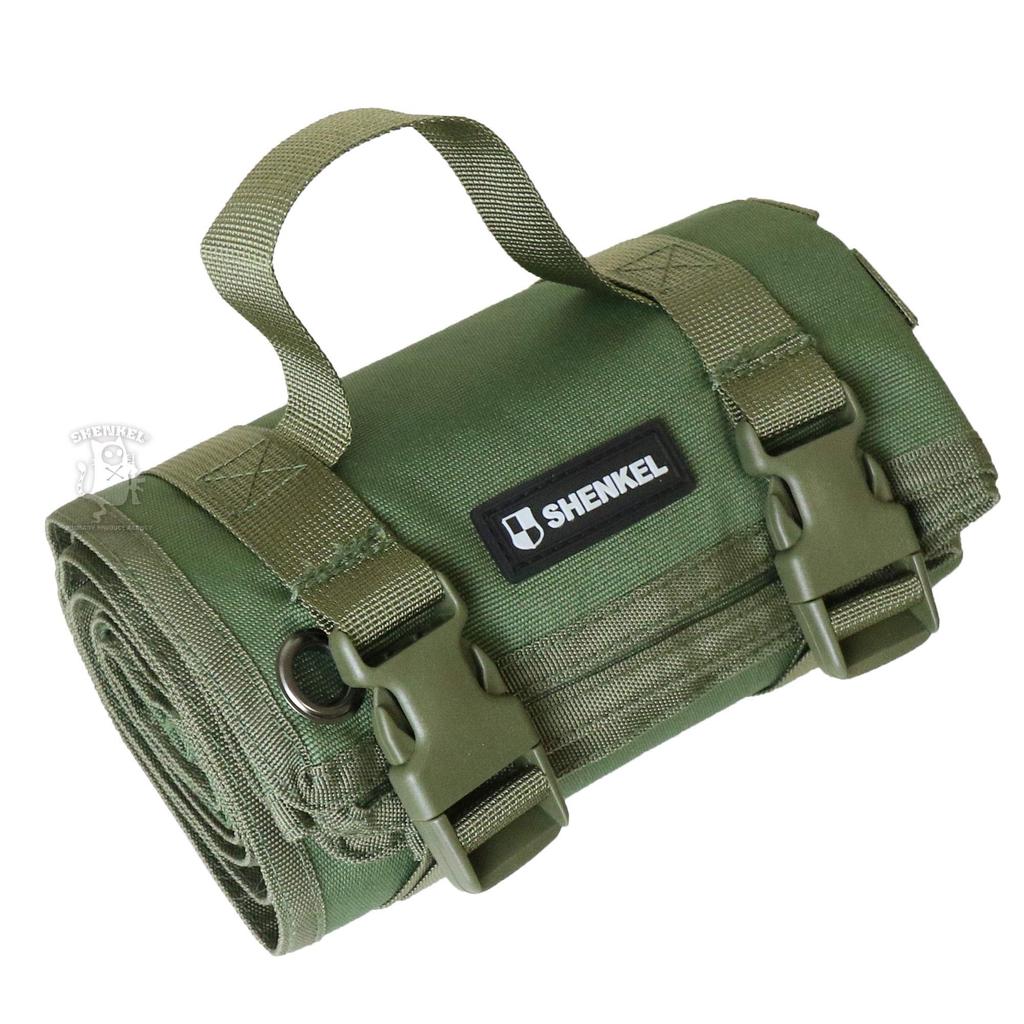 SHENKEL Для одиночного кемпинга и отдыха Коврик для стрельбы Olive Drab Коврик для стрельбы 190x72 см Нейлон 900D Водоотталкивающий с ручкой Складной Компактный Военный