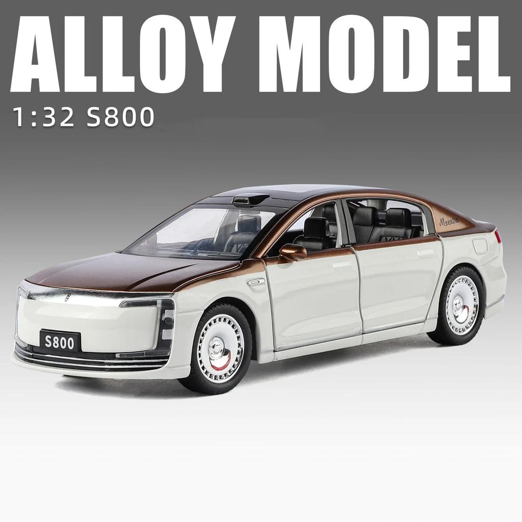 1/32 MAEXTRO S800 Сплав Новый Энергетический Автомобиль Модель Литьевой Металл Роскошные Транспортные Средства Модель Автомобиля Симуляция Звука и Света Детская Игрушка Подарок
