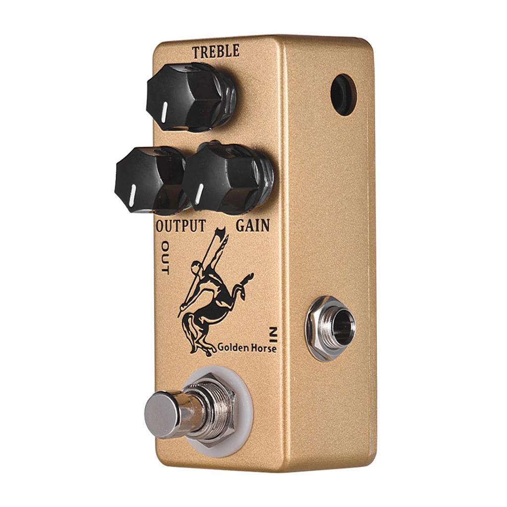 Btuty Golden Horse Guitar Overdrive Effect Pedal Full Metal Shell True Bypass Golden Horse