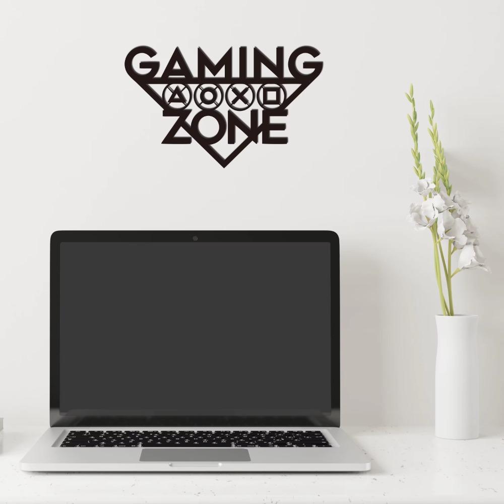 Gaming Zone Wall Art Gamer Metal Decor Stylish Gaming Room Sign Ideal for Playroom Unique Gaming Room Wall Decoration