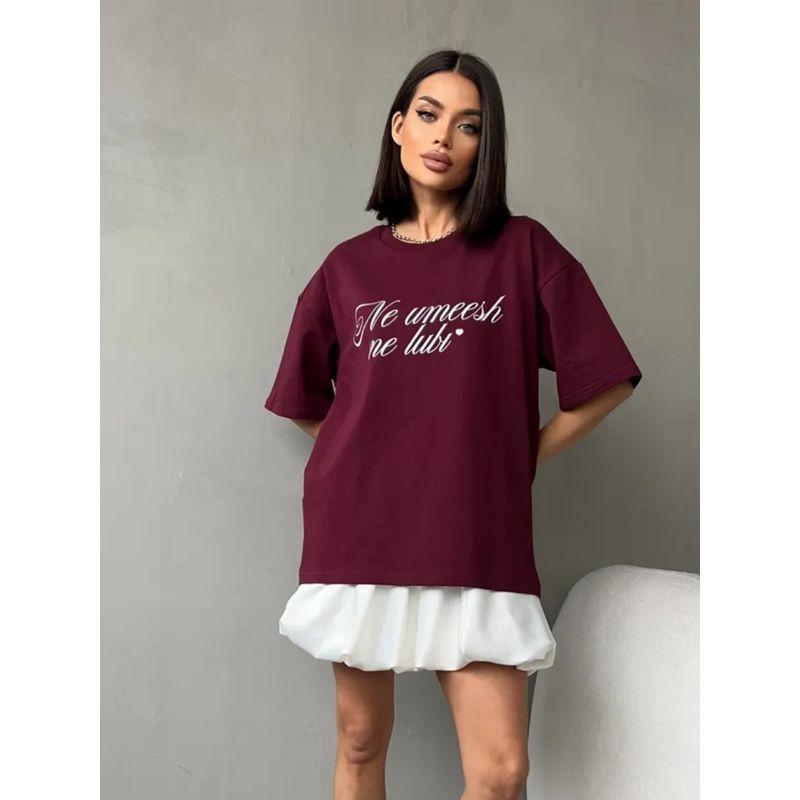 European and American New Fashion Casual Loose Print Short sleeve T-shirt Top Loose Printed T-shirt Top