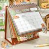 Hot Sale Portable Coil 2026 Desk Calendar Capybara/Panda Desktop Decor Mini Calendar Schedule Planner Office School Supply
