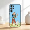 Собака Приключения Т-Тинтина Чехол для телефона Samsung S26,S25,24,23,22,30,21,10,9,Ultra,Plus,Lite,FE Мягкий Черный Чехол