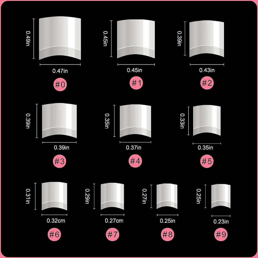 Короткие Типсы Акриловые Ногти Прозрачные Накладные Типсы Короткие Искусственные Типсы Для DIY Дизайна Ногтей Маникюр С Коробкой