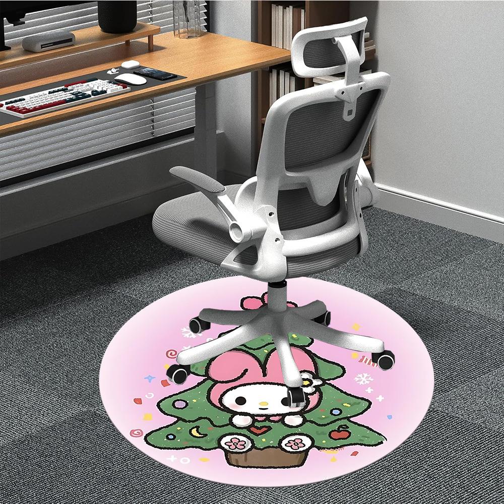 1 шт. Ковер-сиденье Sanrio для офиса, нескользящий, мягкий и удобный, ковер для офиса, игр, легкий круглый коврик для пола