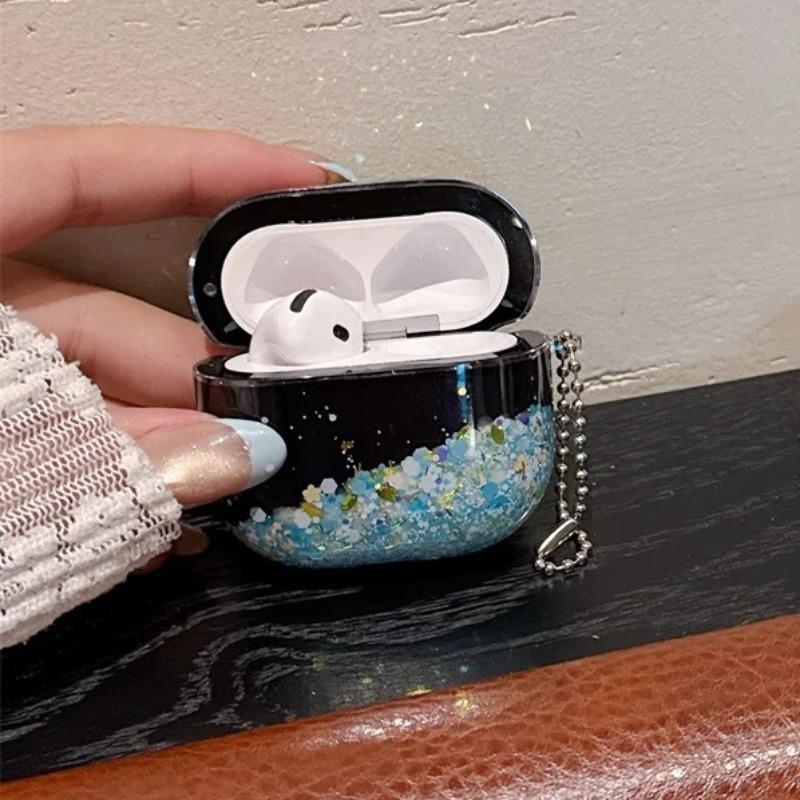 Динамичный Светящийся Чехол-песочница для Наушников AirPods Pro 3 и Airpods 1 2 3 4 Pro Блестящий Искрящийся Роскошный Чехол-Оболочка