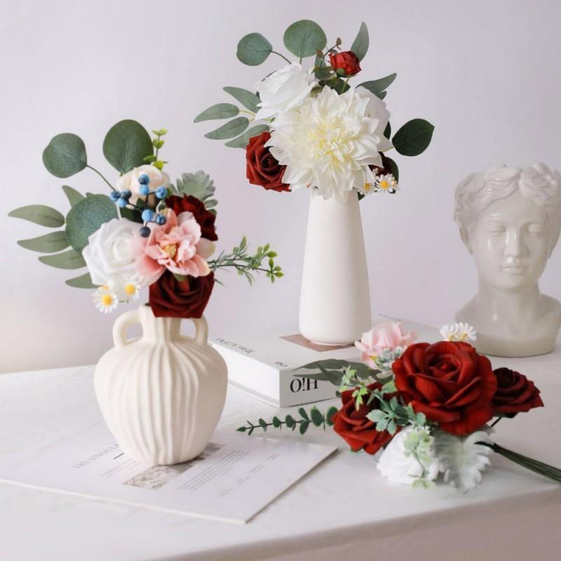 Искусственный цветок Подарочная коробка Искусственный цветочный букет Свадебный декоративный букет своими руками