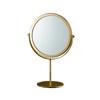 Metal Makeup Mirror with Stand Round Dressing Mirror Retro Desktop Mirror  Bedroom