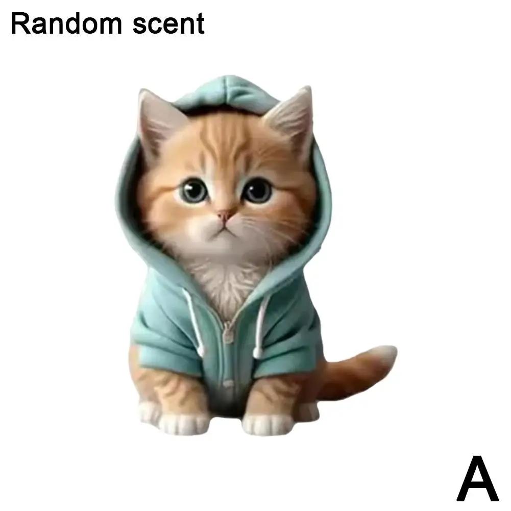 Автомобильный кондиционер Мультяшные кошки Вентиляционное отверстие Ароматерапевтический зажим Очиститель воздуха для салона Веселое акриловое украшение Зажим для воздуха в вентиляционное отверстие Автомобиль Por T7H0