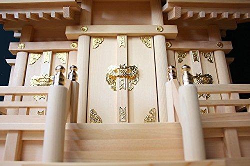 Синтоистский храм Камидана но Сато, крыша из кисо хиноки, три святилища (Маленький), натуральный