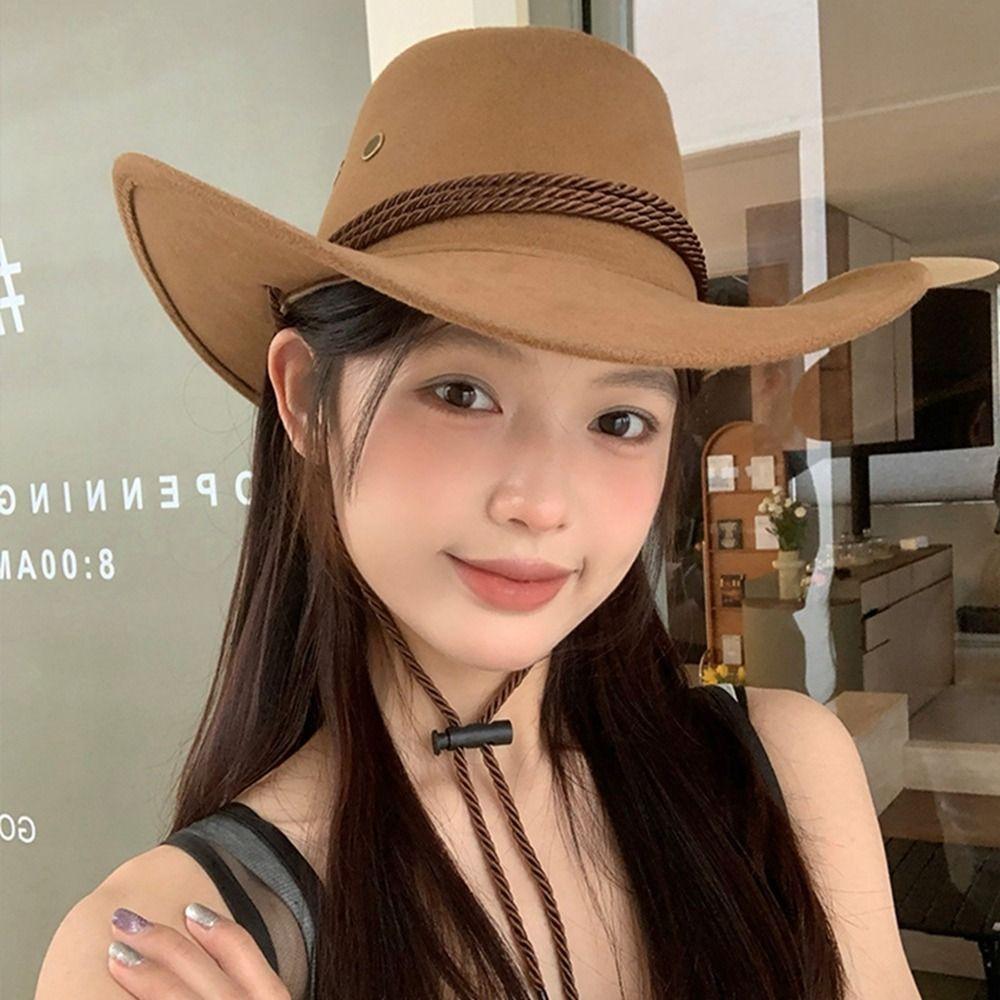 Beach Cap Summer Sun Hat Knight Hat Sunscreen Cap Elegant Western Cowboy Hat Woman/Female