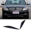 Для Benz C-Class W204 2007-13 Глянцевая Пиано-Черная Накладка на Веко Фары