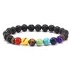 Costume - Collier pendentif arbre de vie, 7 Chakra, pierre naturelle-arc en ciel, pour femmes et hommes, long
