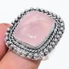 Rose Quartz Gemstone 925 Sterling Silver Jewelry Ring Size 9