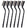 12Pcs Mini Stainless Steel Brass Wire Bristle Brush Rust Removal Cleaning Tool