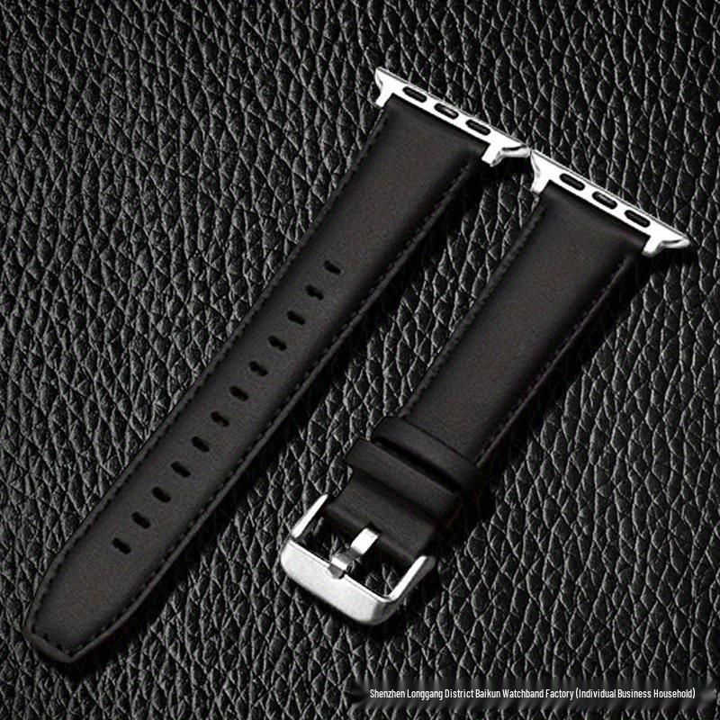 Genuine Leather Apple Watch Band for Series SE–8 (Men & Women)