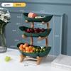 Three Layer Fruit Plate Home Living Room Plastic Snack Dish Creative Modern Dried Fruit Basket Candy Cake Stand Salad Bowl