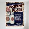 Винтажная металлическая вывеска Occident Mill Oneer Flour Russelville Falls Milling Floor Rustic Реклама 20-го века Настенный декор для бара