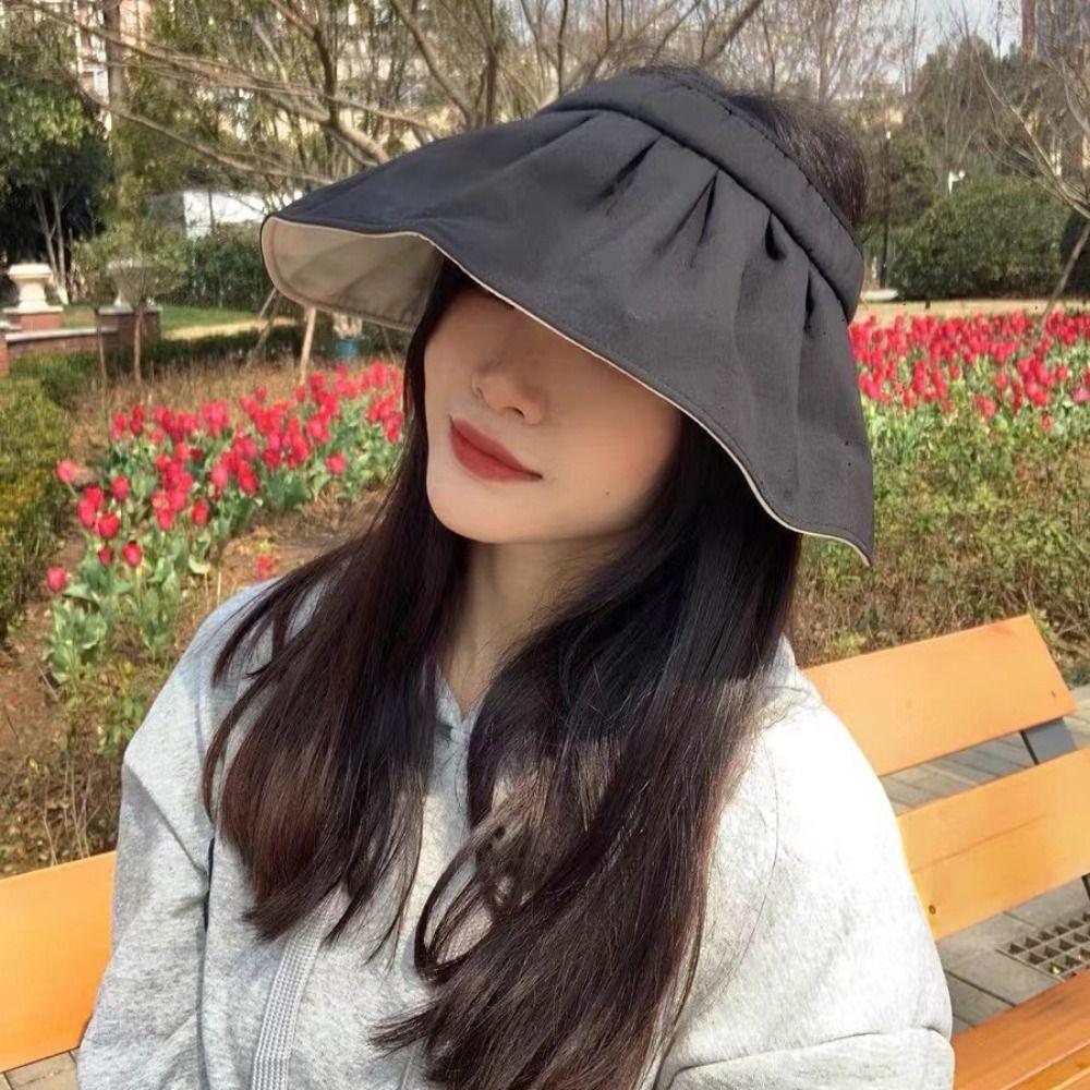 Летняя кепка-повязка для защиты от солнца без верха, складной козырек, женская ракушка, спорт