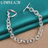 Браслет со стрелкой в ​​виде сердца из стерлингового серебра 925 пробы для женщин, модные ювелирные изделия
