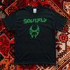 Soulfly Band T-Shirt - Self Titled 1998 Debut Album Vintage Green Tribal Logo ( New Gildan Cotton )