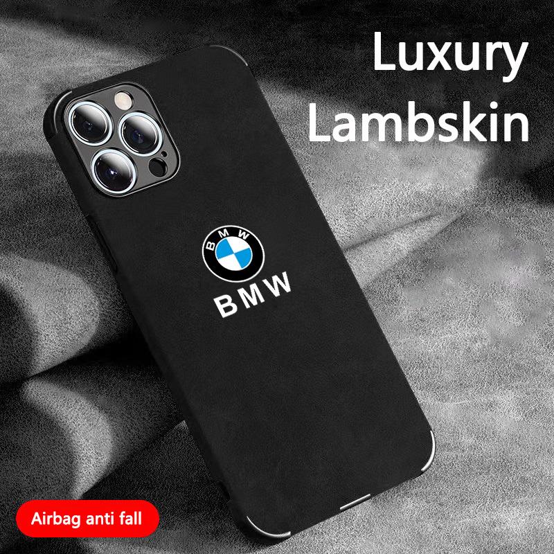 BMW Styling Sudue Phone Case Stickers for iPhone 16 Pro 11 12 Mini 13 14 Pro 15 Pro Max 7 8 Plus XR XS MAX Black Soft Edge Cover JQTYB1