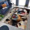 1pc Abstract Puzzle Face Chair Mat - Festival Gift, Non-Slip Office Rug for Home Decor, Suitable for All Seasons.P010